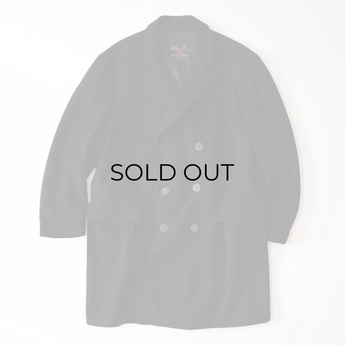 画像2: 50's Sears WOOL W-BREASTED CHESTERFIELD COAT (2)