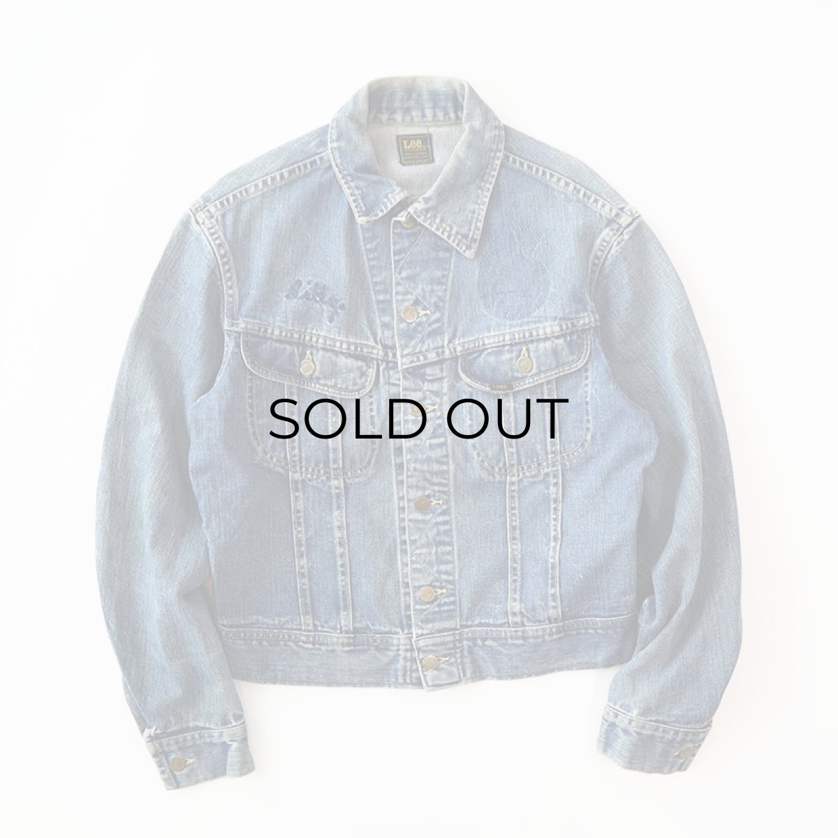 画像1: 〜80's Lee 220J DENIM TRUCKER JACKET with BACK PRINT (1)