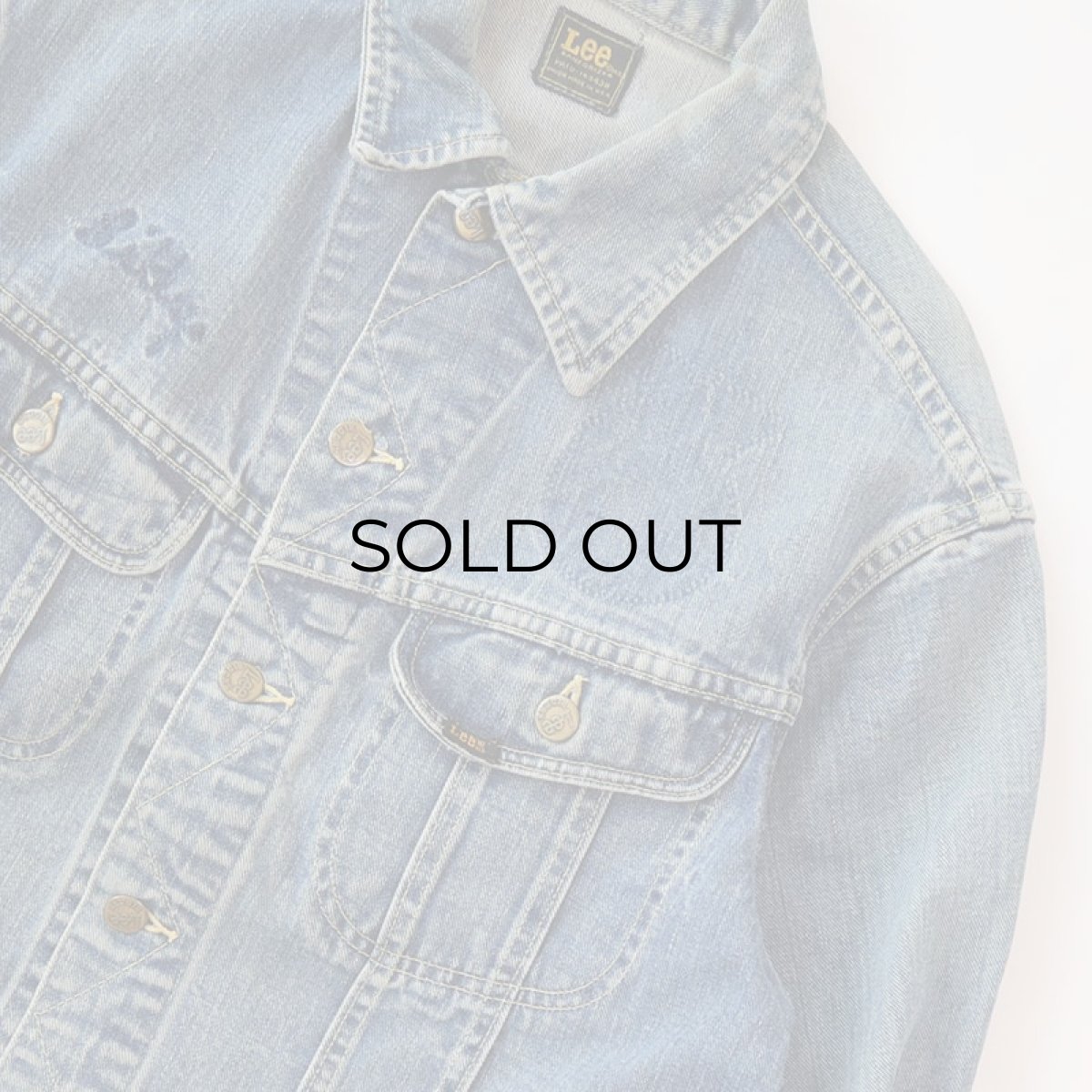 画像4: 〜80's Lee 220J DENIM TRUCKER JACKET with BACK PRINT (4)