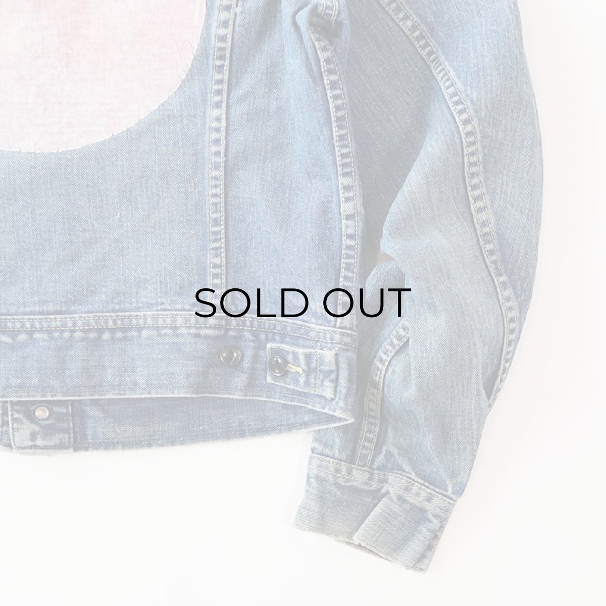 画像6: 〜80's Lee 220J DENIM TRUCKER JACKET with BACK PRINT (6)