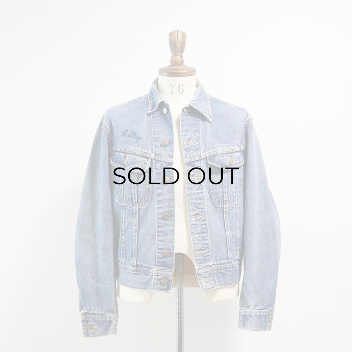 画像9: 〜80's Lee 220J DENIM TRUCKER JACKET with BACK PRINT (9)