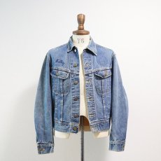 画像9: 〜80's Lee 220J DENIM TRUCKER JACKET with BACK PRINT (9)