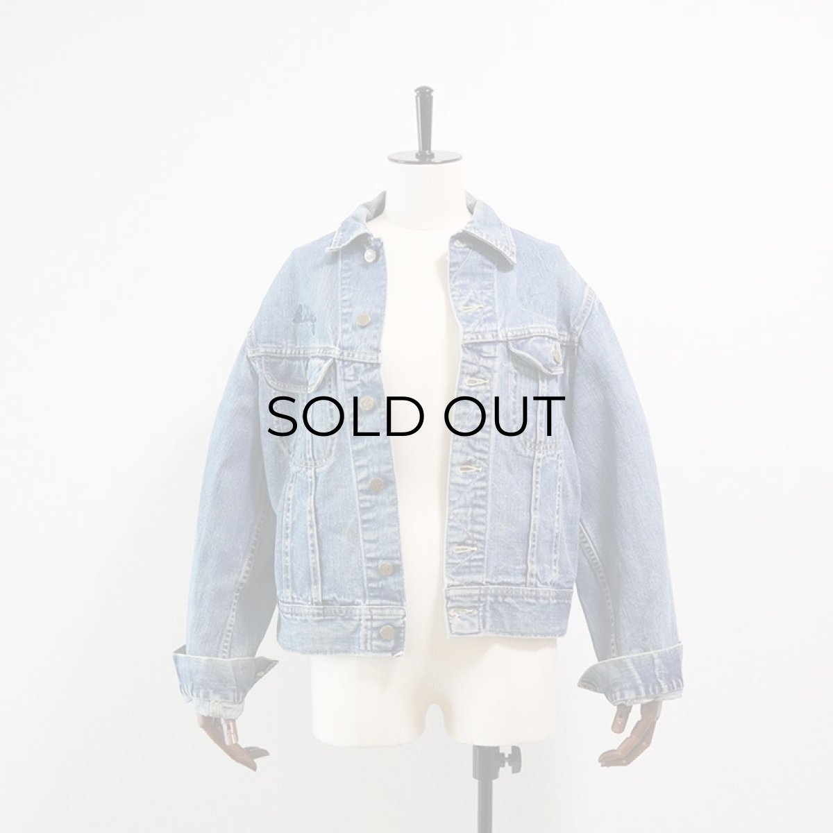 画像11: 〜80's Lee 220J DENIM TRUCKER JACKET with BACK PRINT (11)
