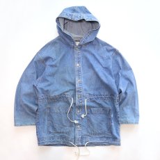 画像1: 80's CORNICHE DENIM HOODED OVER SIZE JACKET (1)