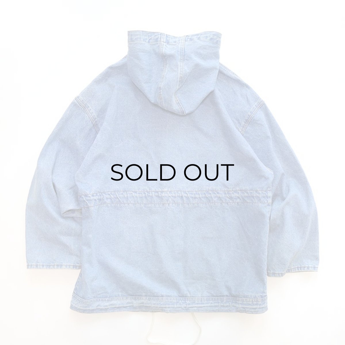 画像2: 80's CORNICHE DENIM HOODED OVER SIZE JACKET (2)