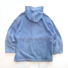 画像2: 80's CORNICHE DENIM HOODED OVER SIZE JACKET (2)