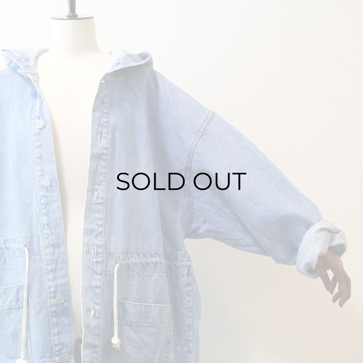 画像12: 80's CORNICHE DENIM HOODED OVER SIZE JACKET (12)
