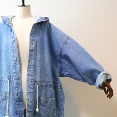 画像12: 80's CORNICHE DENIM HOODED OVER SIZE JACKET (12)