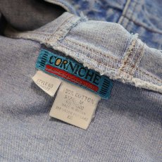 画像8: 80's CORNICHE DENIM HOODED OVER SIZE JACKET (8)