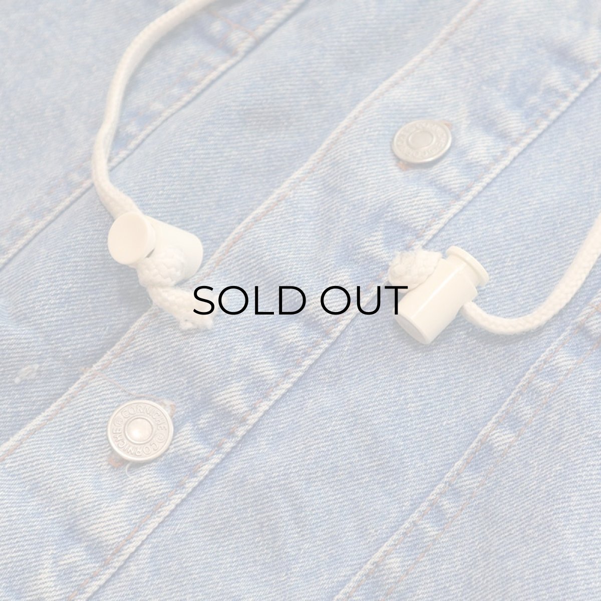 画像7: 80's CORNICHE DENIM HOODED OVER SIZE JACKET (7)