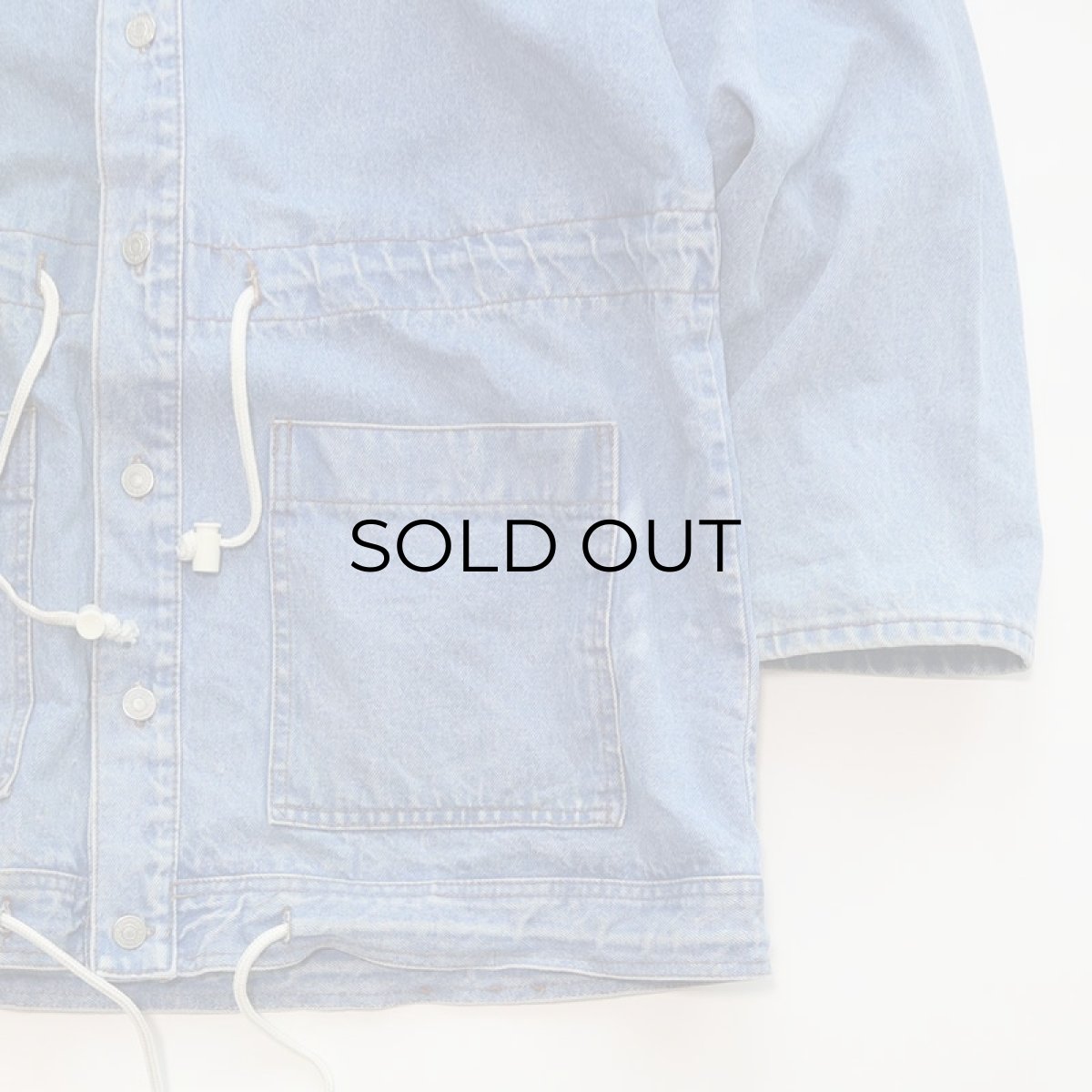 画像4: 80's CORNICHE DENIM HOODED OVER SIZE JACKET (4)