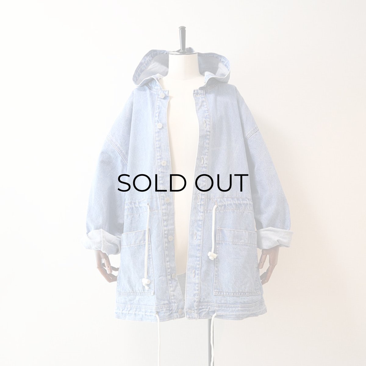 画像13: 80's CORNICHE DENIM HOODED OVER SIZE JACKET (13)