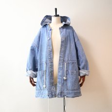 画像13: 80's CORNICHE DENIM HOODED OVER SIZE JACKET (13)