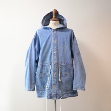 画像16: 80's CORNICHE DENIM HOODED OVER SIZE JACKET (16)