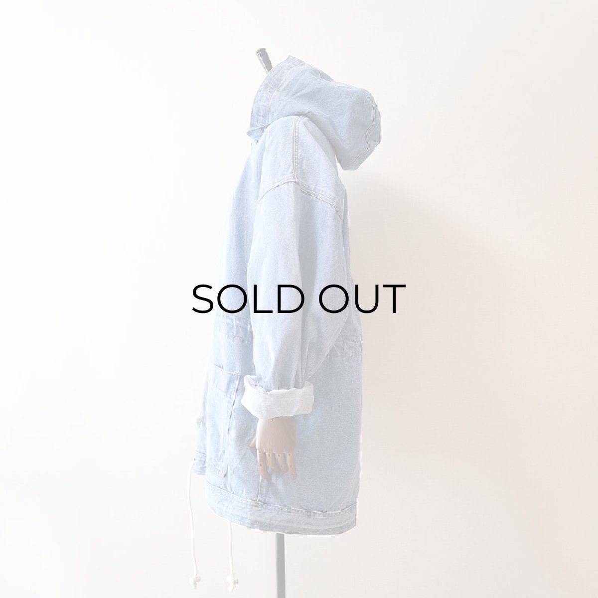 画像14: 80's CORNICHE DENIM HOODED OVER SIZE JACKET (14)