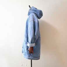 画像14: 80's CORNICHE DENIM HOODED OVER SIZE JACKET (14)