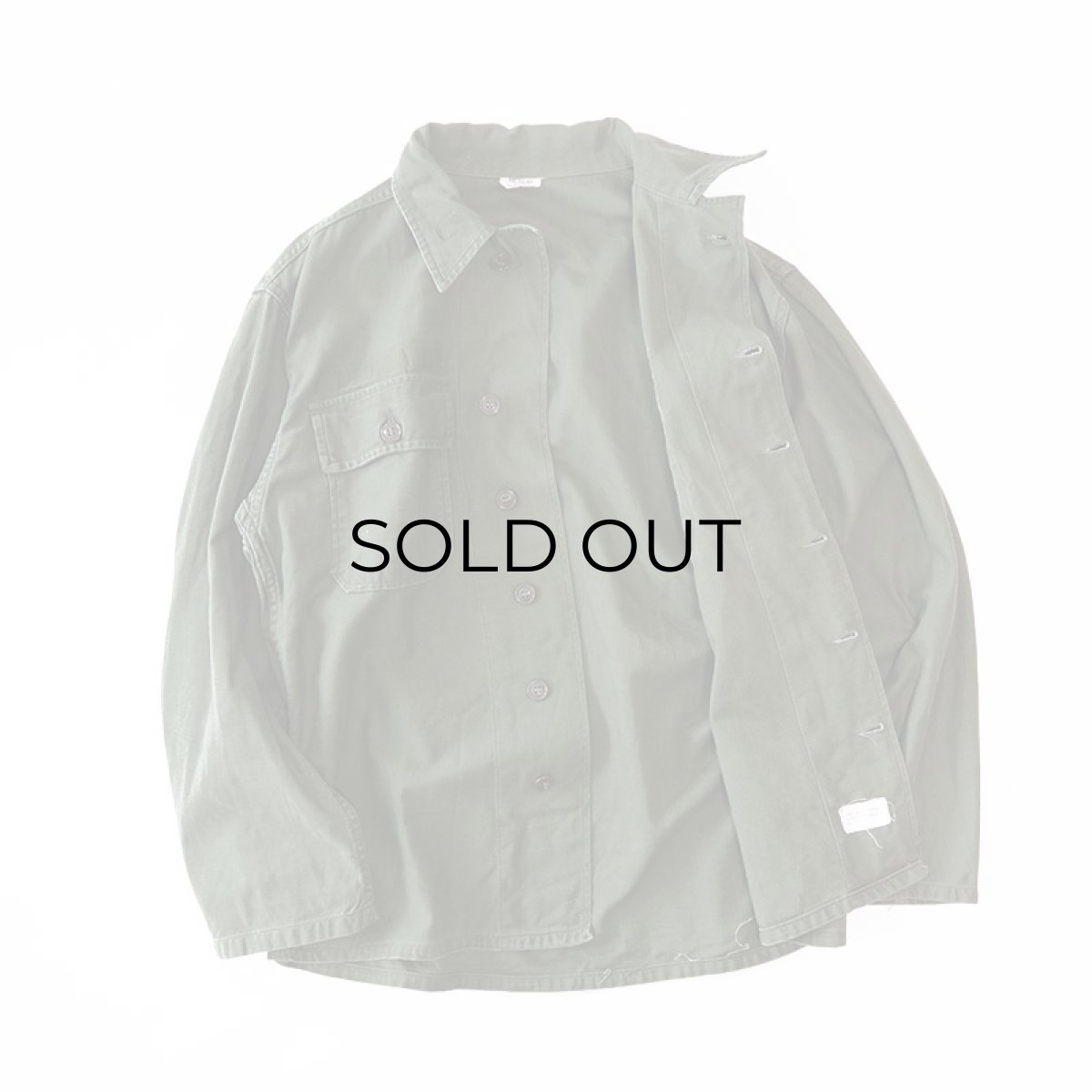 画像2: 60's US ARMY COTTON SATEEN UTILITY SHIRT JACKET (2)