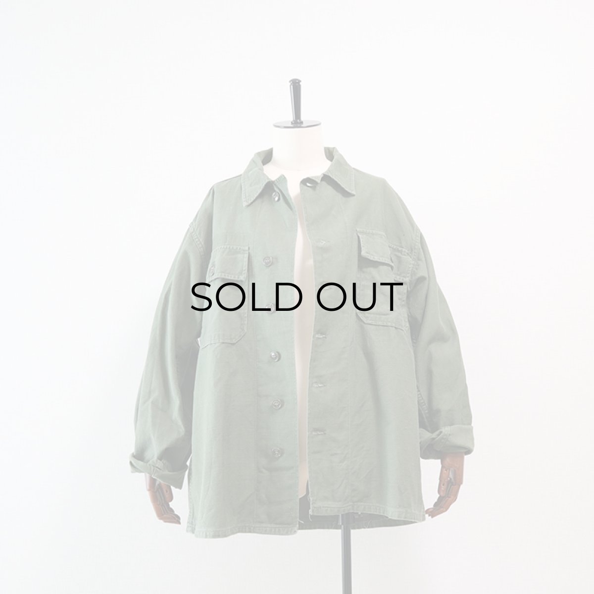 画像11: 60's US ARMY COTTON SATEEN UTILITY SHIRT JACKET (11)