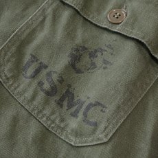 画像6: 50's US MARINE CORPS COTTON SATEEN UTILITY SHIRT JACKET (6)