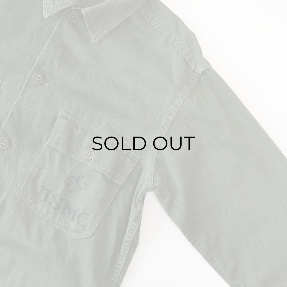 画像4: 50's US MARINE CORPS COTTON SATEEN UTILITY SHIRT JACKET (4)