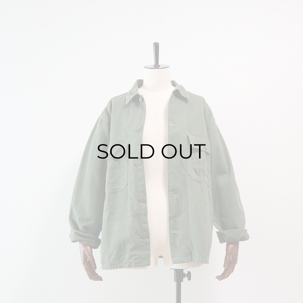 画像8: 50's US MARINE CORPS COTTON SATEEN UTILITY SHIRT JACKET (8)