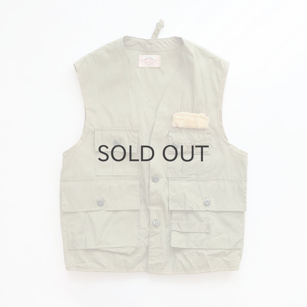 画像1: 80's SAFTBAK COTTON NYLON FISHING VEST (1)