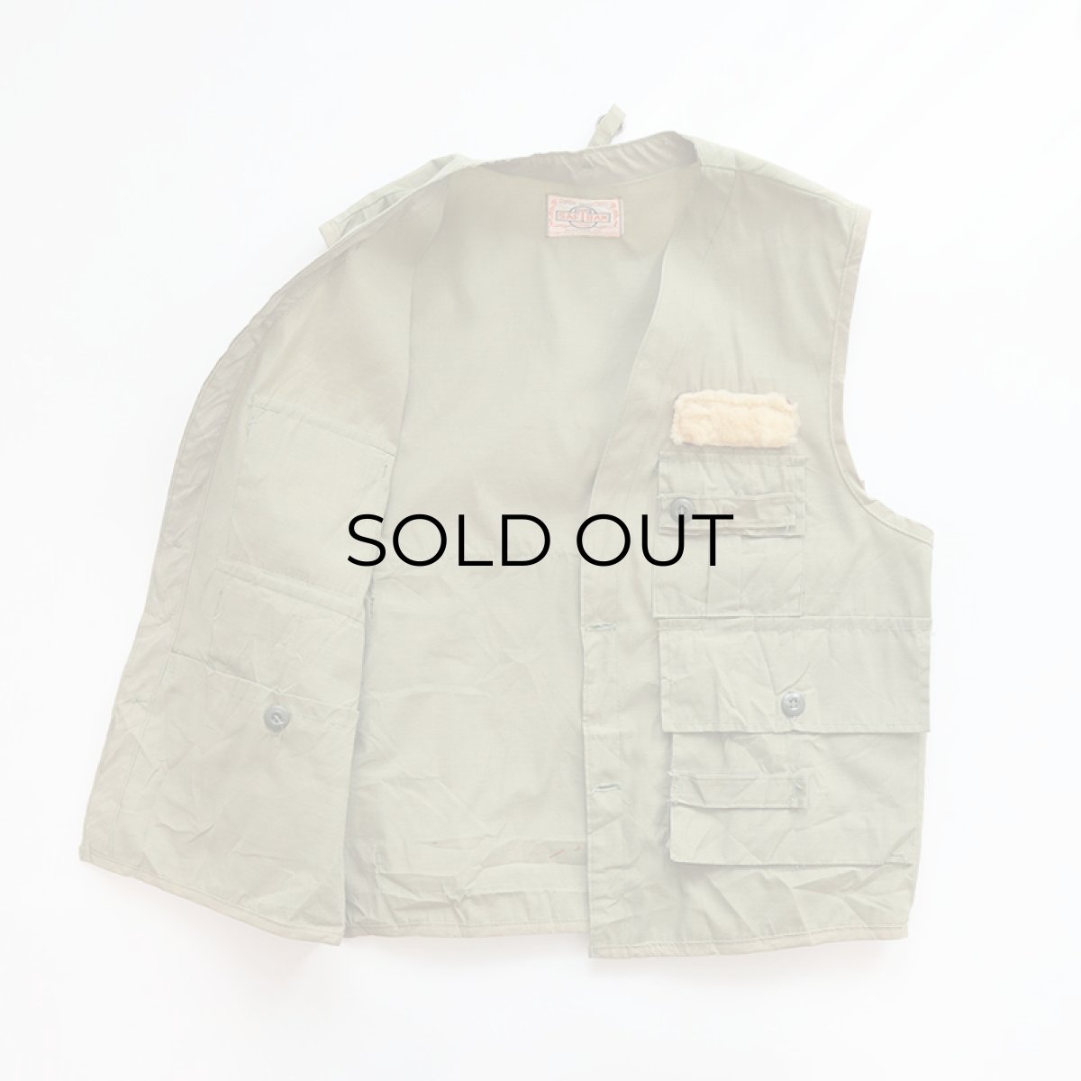 画像2: 80's SAFTBAK COTTON NYLON FISHING VEST (2)