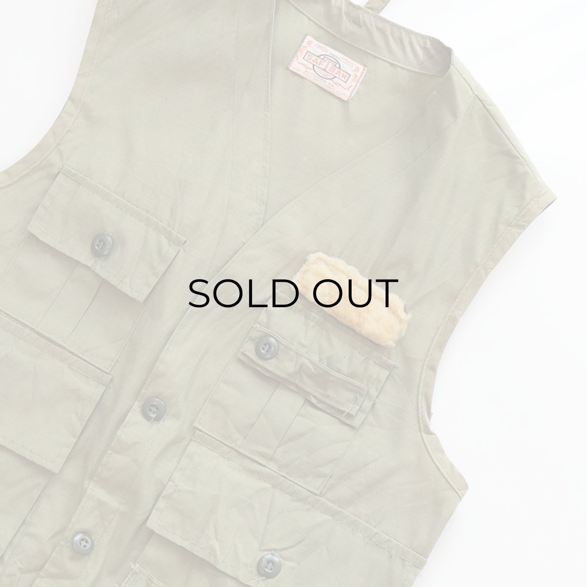 画像4: 80's SAFTBAK COTTON NYLON FISHING VEST (4)