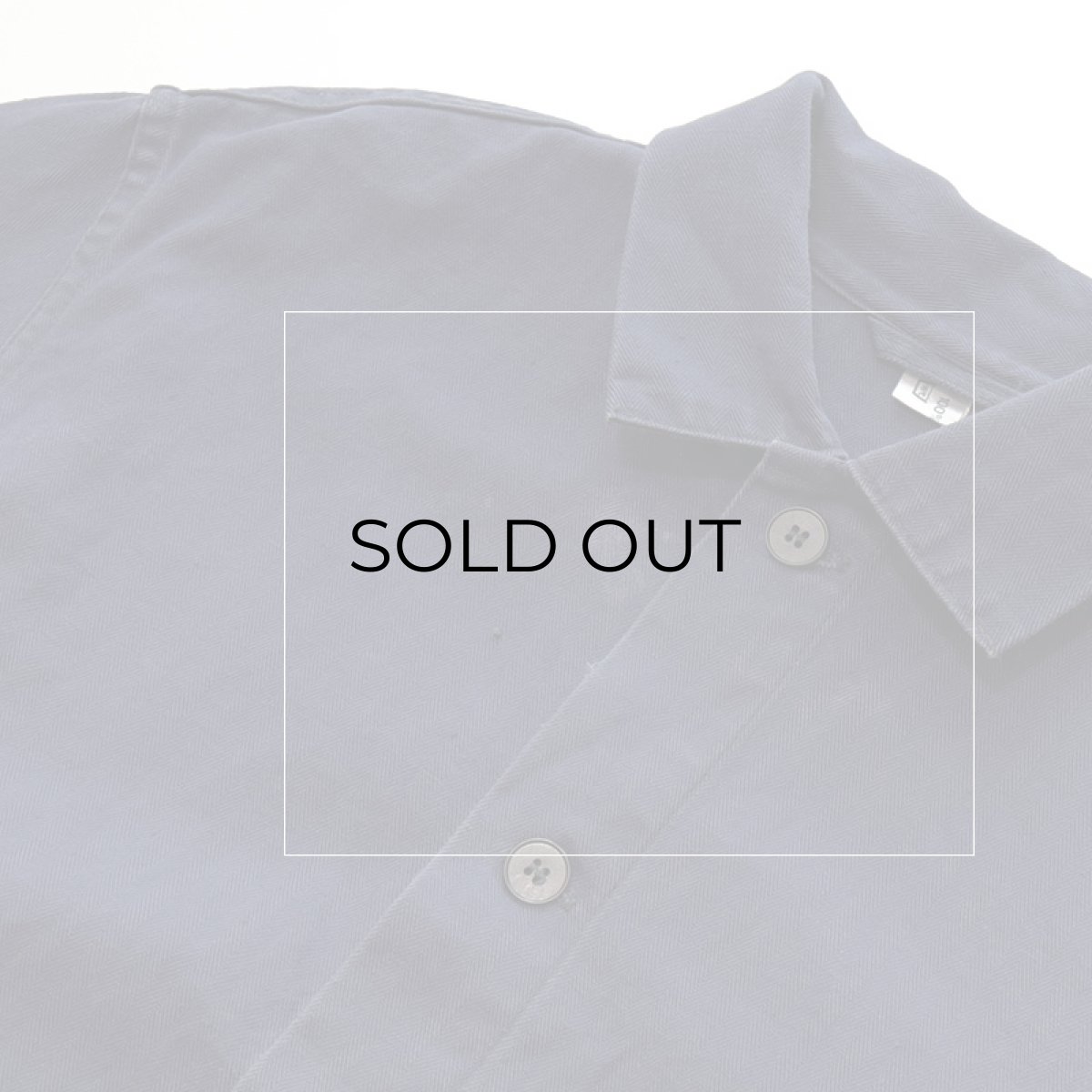 画像9: OLD GERMAN MILITARY COTTON HERRINGBONE TWILL WORK JACKET (9)