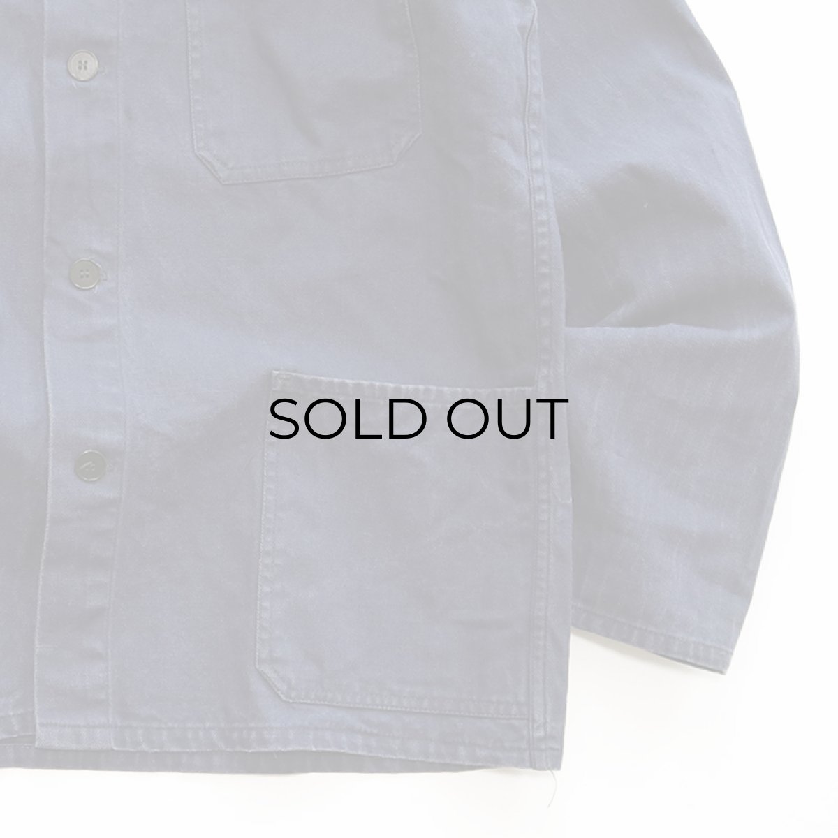 画像4: OLD GERMAN MILITARY COTTON HERRINGBONE TWILL WORK JACKET (4)