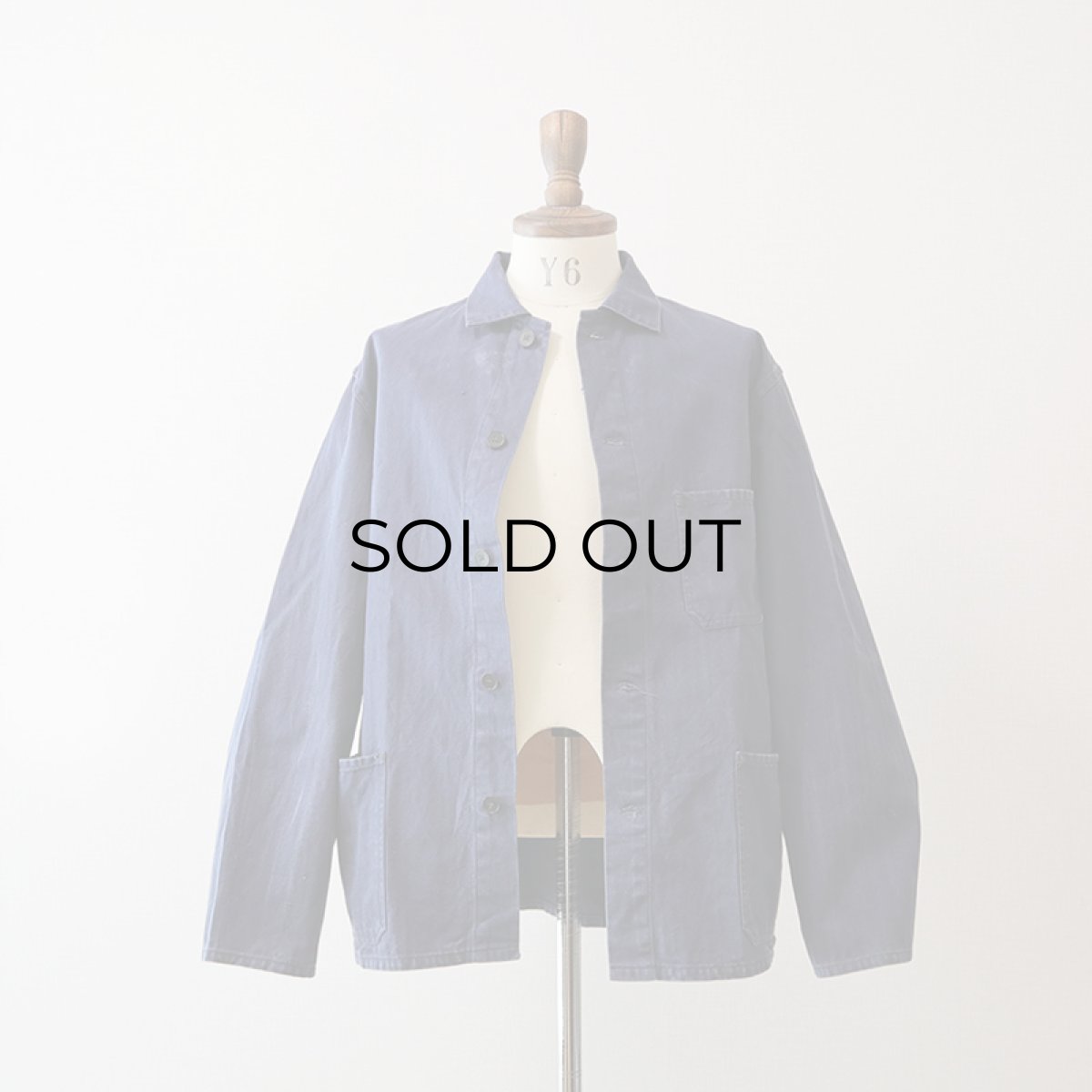 画像11: OLD GERMAN MILITARY COTTON HERRINGBONE TWILL WORK JACKET (11)