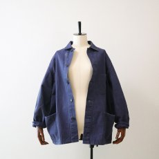 画像12: OLD GERMAN MILITARY COTTON HERRINGBONE TWILL WORK JACKET (12)