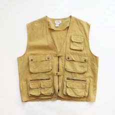 画像1: SOSTANZA COTTON LINEN FISHING VEST (1)