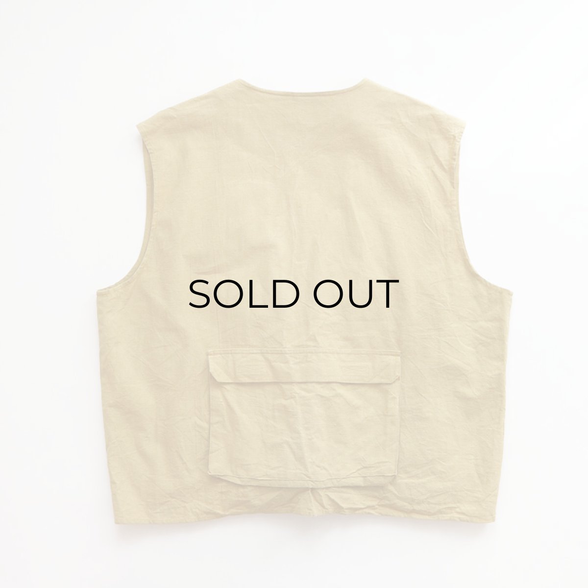 画像2: SOSTANZA COTTON LINEN FISHING VEST (2)