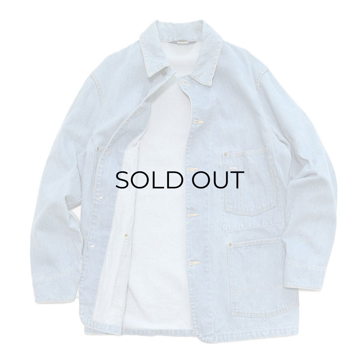 画像2: 80's OSH KOSH B'GOSH FADE BLUE DENIM CHORE JACKET (2)