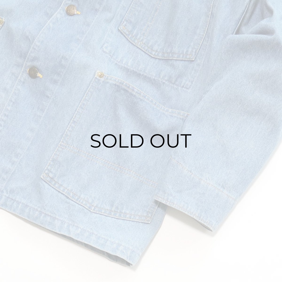 画像5: 80's OSH KOSH B'GOSH FADE BLUE DENIM CHORE JACKET (5)