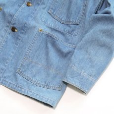 画像5: 80's OSH KOSH B'GOSH FADE BLUE DENIM CHORE JACKET (5)