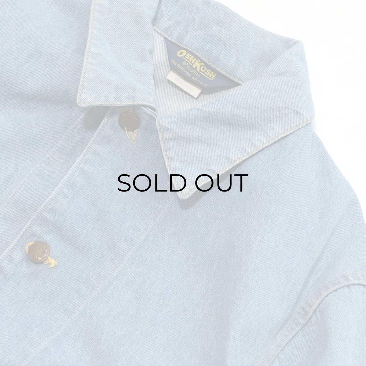 画像6: 80's OSH KOSH B'GOSH FADE BLUE DENIM CHORE JACKET (6)