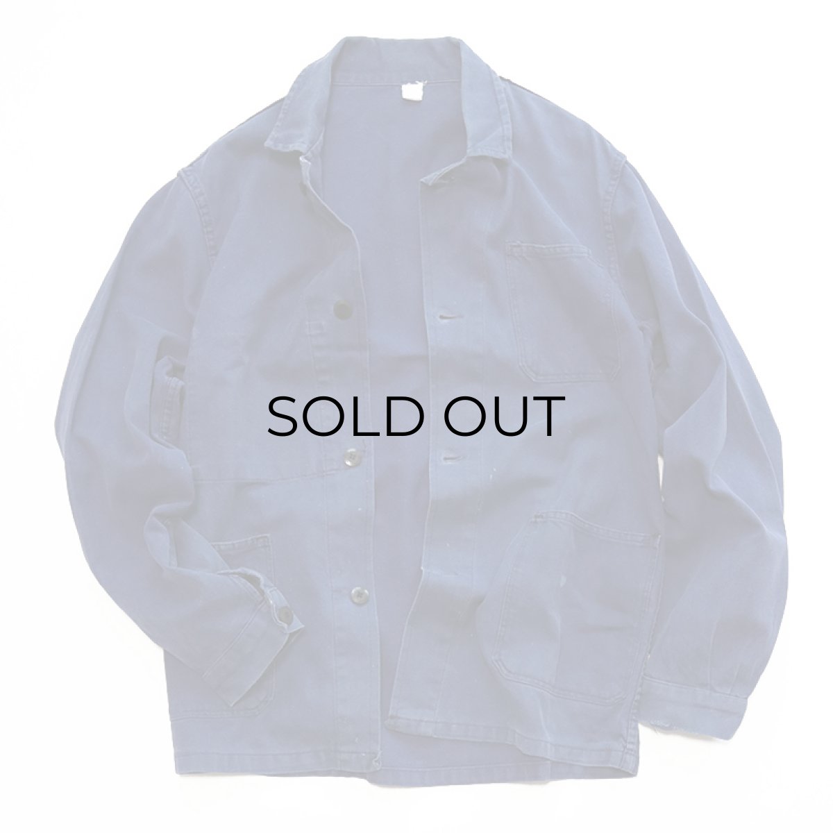 画像2: OLD UNKNOWN BRAND COTTON TWILL FRENCH WORK JACKET (2)