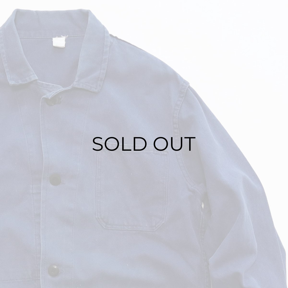 画像4: OLD UNKNOWN BRAND COTTON TWILL FRENCH WORK JACKET (4)