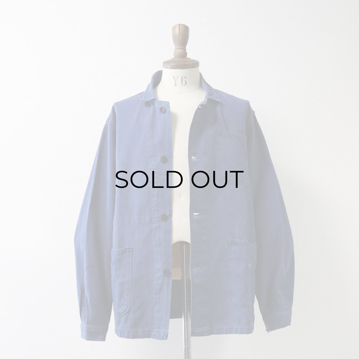 画像12: OLD UNKNOWN BRAND COTTON TWILL FRENCH WORK JACKET (12)