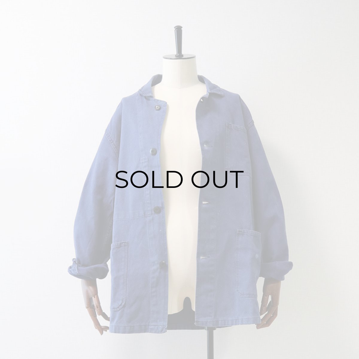 画像13: OLD UNKNOWN BRAND COTTON TWILL FRENCH WORK JACKET (13)