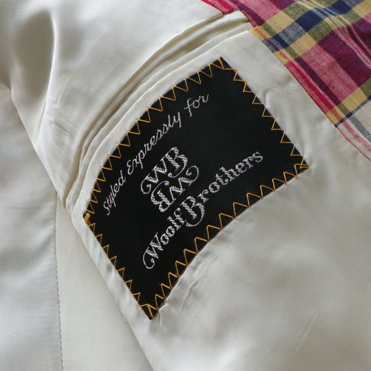 画像8: 80's Polo University by Ralph Lauren COTTON MADRAS CHECK 3B TAILORED JACKET (8)