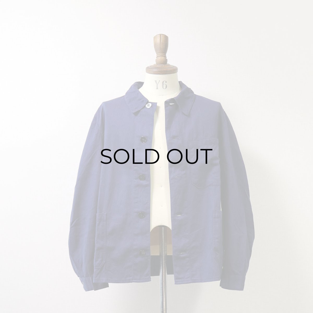 画像7: OLD GERMAN MILITARY COTTON TWILL WORK JACKET (7)