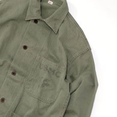 画像4: 40's US MARINE CORPS P-41 COTTON HERRINGBONE TWILL CHORE JACKET (4)