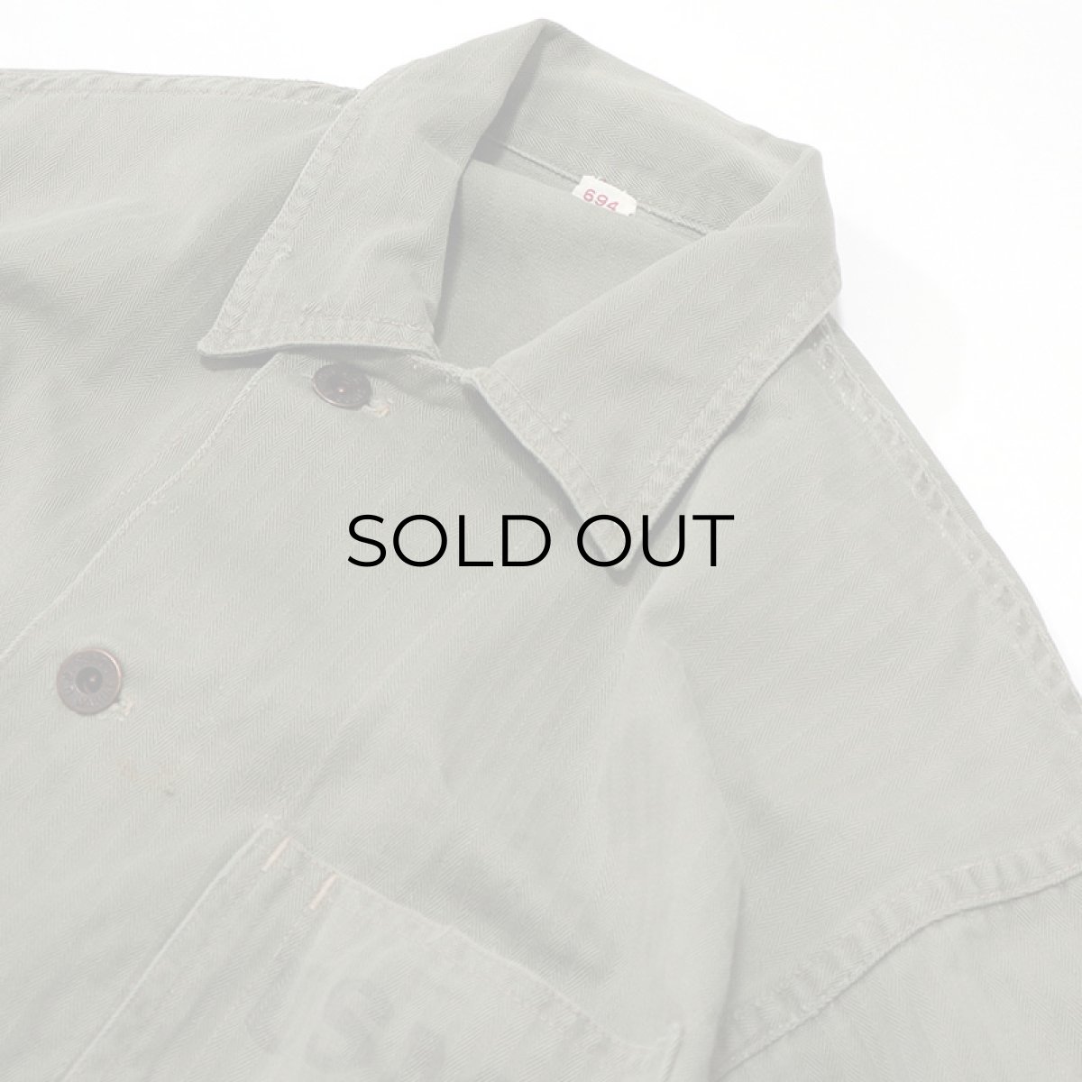 画像6: 40's US MARINE CORPS P-41 COTTON HERRINGBONE TWILL CHORE JACKET (6)