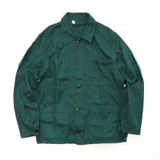 画像1: OLD GERMAN MILITARY GREEN COTTON TWILL WORK JACKET (1)