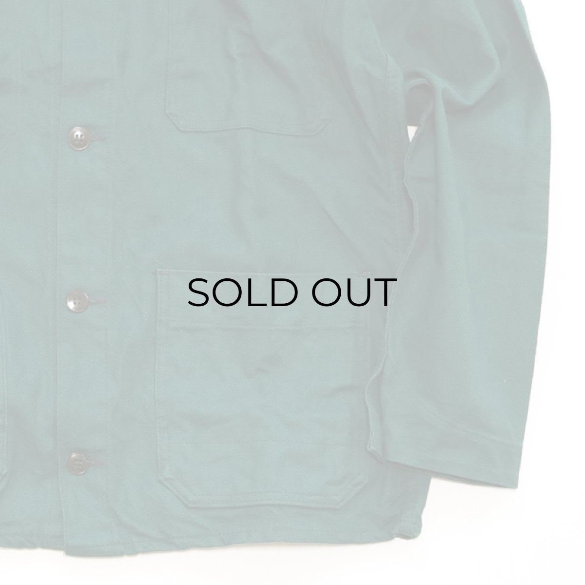 画像6: OLD GERMAN MILITARY GREEN COTTON TWILL WORK JACKET (6)