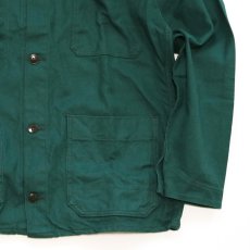 画像6: OLD GERMAN MILITARY GREEN COTTON TWILL WORK JACKET (6)