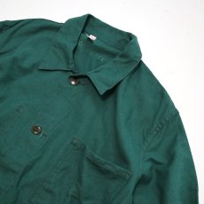 画像4: OLD GERMAN MILITARY GREEN COTTON TWILL WORK JACKET (4)